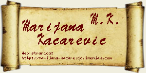 Marijana Kačarević vizit kartica